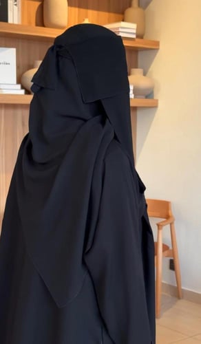 نقاب الغشوه (ربطه عريضه ) طويل مطاطين