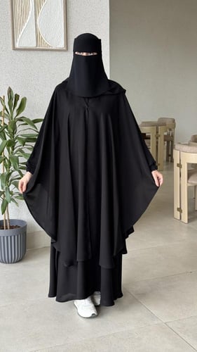 عباية متصله بخمار