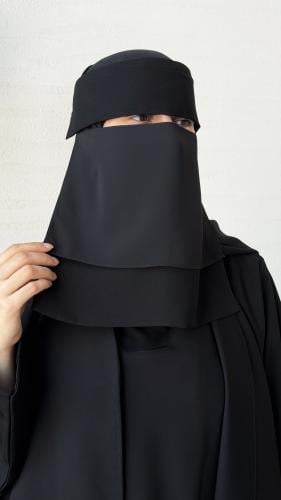 نقاب إسلامي طبقتين شيفون