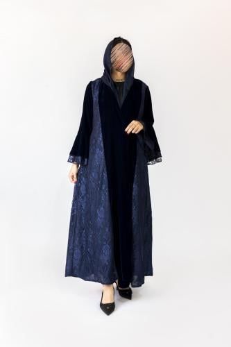 عباية ميرنا قماش مخمل تدخيلات دانتيل اكمام فرنسي |...