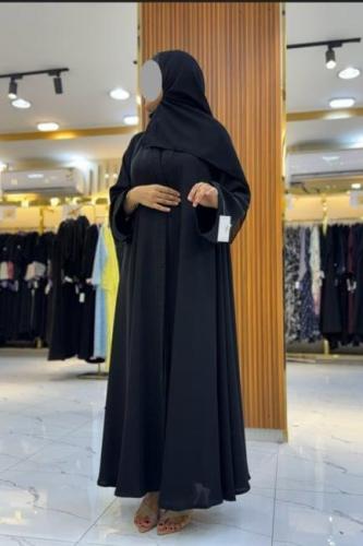 عباية سندس قماش انترنت اسود