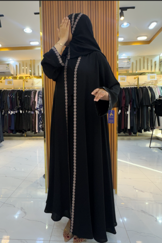 عباية ميس قماش انترنت بني