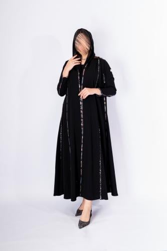 عباية رفيف - لون اسود