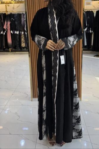 عباية مسك قماش كريب ملكي