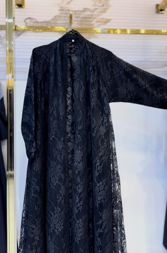 عباية دارين | اسود دانتيل