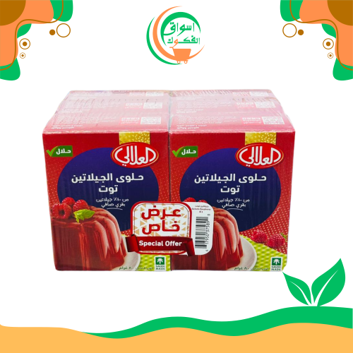 حلوى الجيلاتين بالفراولة من العلالي، 6 × 86 غرام