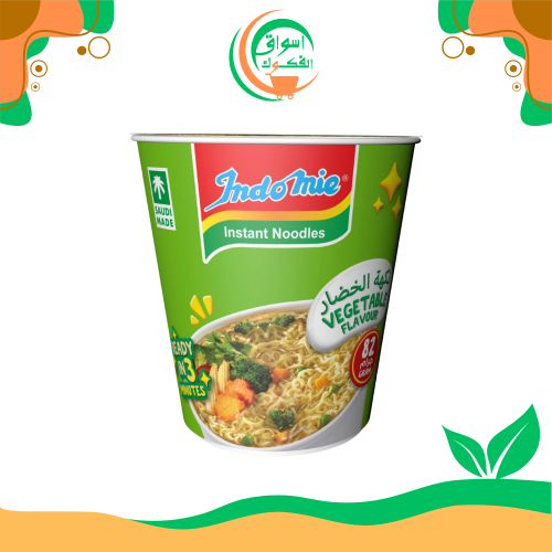 نودلز إندومي بنكهة الخضار، كوب 82 غرام indomie