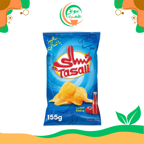 تسالي رقائق البطاطس، وجبات خفيفة، كاتشب، 155 جرام