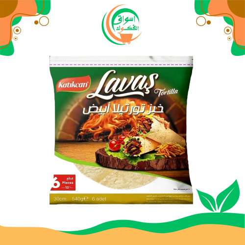 خبز تورتيلا أبيض كبير جدًا 30 سم 6 قطع