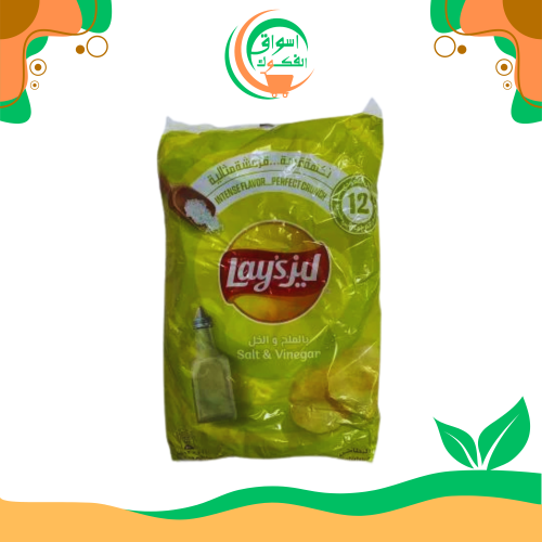 أكياس ليز بالملح والخل 21 × 11 جرام Lays