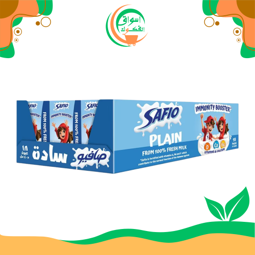 حليب صافيو طويل الأجل سادة 140 مل × 18 علبة alsafi...