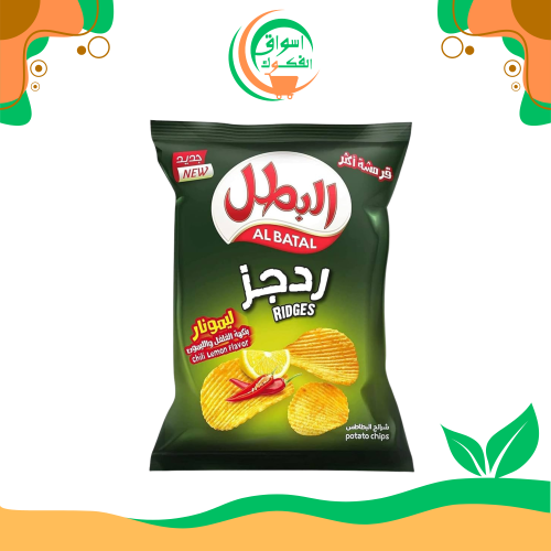 رقائق البطاطس البطل ريدجز بنكهة الفلفل والليمون، 1...