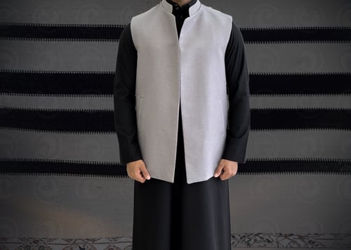 سديري جوخ بني غامق - رمادي