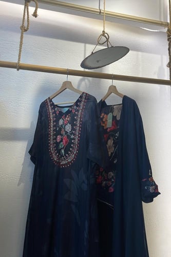 طقم رمضاني عباية وثوب كوبرو - أسود