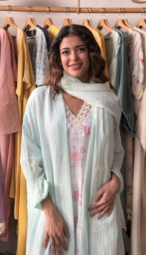 طقم رمضاني عباية وثوب - تيفاني بلو