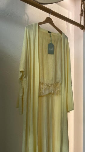عباية بامبو -أصفر فاتح