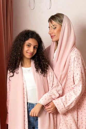 طقم عباية للأم والبنت Mommy & Me - وردي