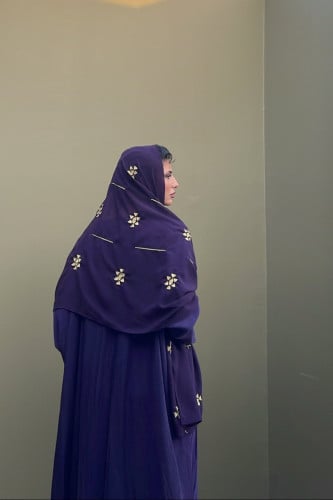 عباية كوبرو طرحة سدو - موف انديغو