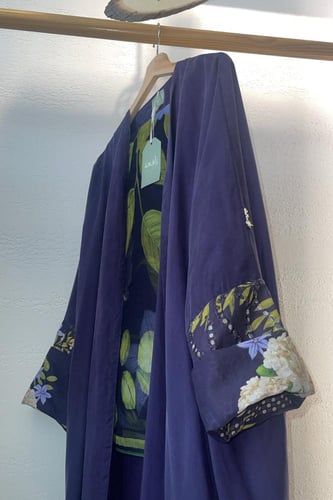 عباية كوبرو طرحة مشجرة - باذنجاني ليلي