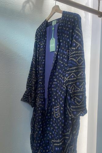 عباية صيفية اسود وموف