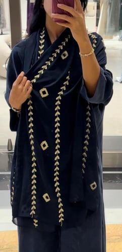 عباية كوبرى بطرحة تطريز تولة