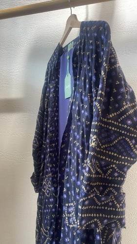 عباية صيفية اسود وموف