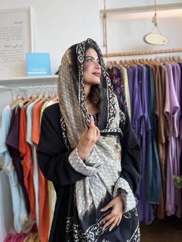 طقم رمضاني عباية كرنكل - اسود