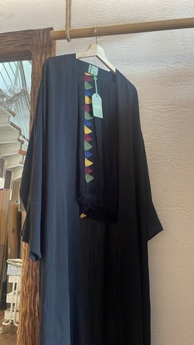 عباية بليند طرحة تطريز قط عسيري- أسود