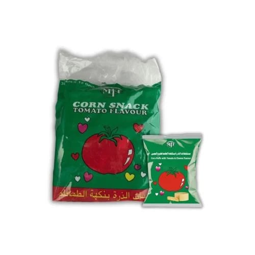 Corn meal with tomato flavor