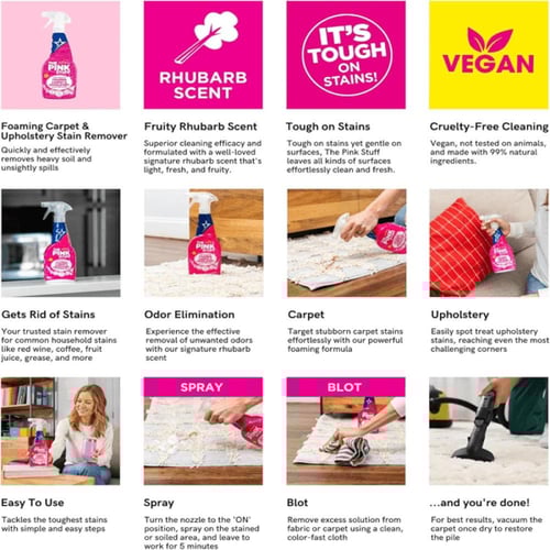 مزيل بقع السجاد والمفروشات الرغوي المعجزة ذا بينك...