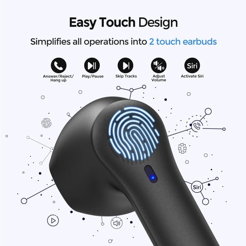 سماعة بلوتوث امباو تحكم باللمس MX1- اسود