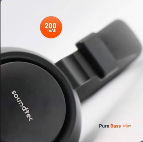 بورودو - سماعة رأس ساوندتيك لاسلكية - أسود