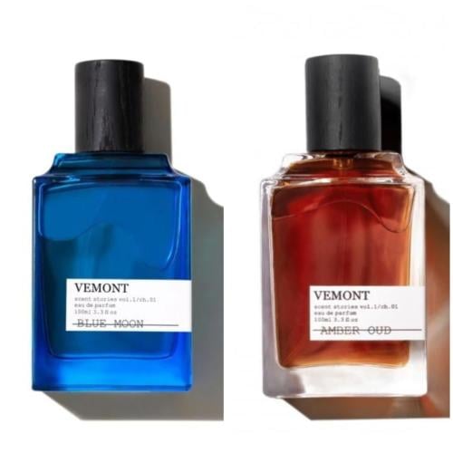 مجموعة عطر عنبر عود +عطر بلو مون من فيمونت vemont