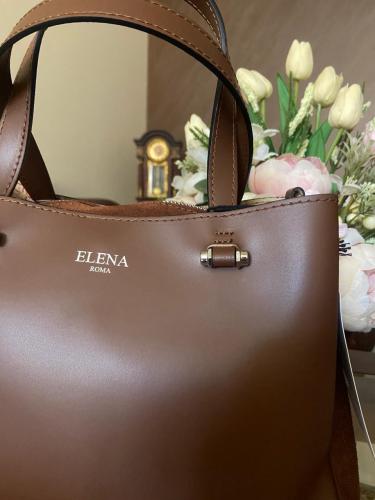 شنطة ايلينا روما النسائية اللون بني ELENA ROMA