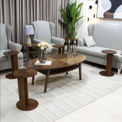 طقم طاولة تقديم مع 4 طاولة خدمة