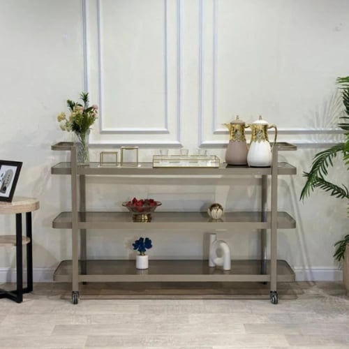 عربية تقديم 3دور لون شمباني زجاج