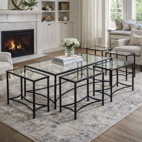 طقم طاولات ضيافه مع 6خدمة