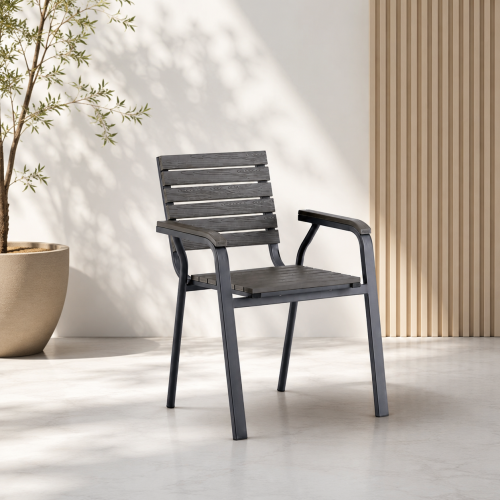 كرسي مفرد خشب D30 DARK GREY