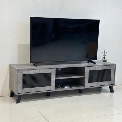 طاولة بلازما خشب ماليزي لون رمادي *أوتلت