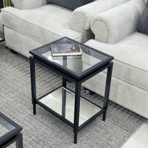 طاولة خدمة دورين زجاج شفاف