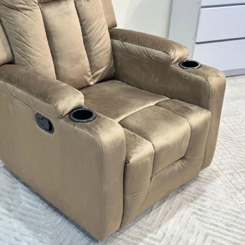 كرسي استرخاء هزاز ودوار لون بني LU*F