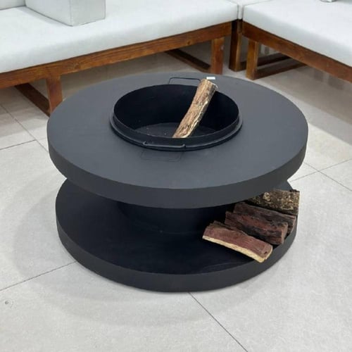 منقل شوي دائري حديد أسود winter