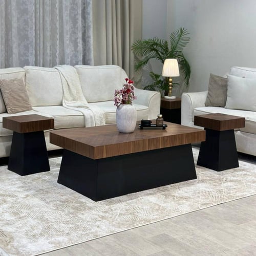 طقم طاولة ضيافة سطح قشرة جوز الهند مع 4 خدمة