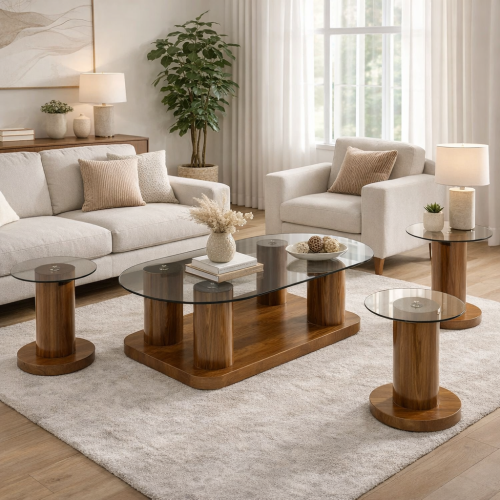 طقم طاولة مع 4 خدمة