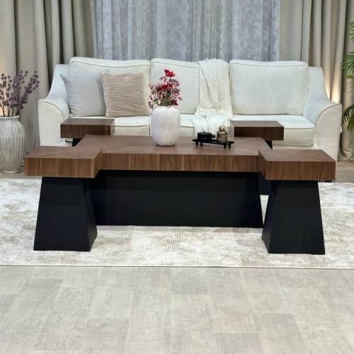 طقم طاولة ضيافة سطح قشرة جوز الهند مع 4 خدمة