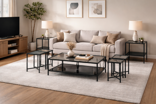 طقم طاولة مع 6 خدمة