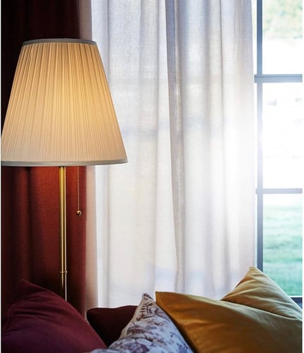 اباجوره ( مصباح أرضي طويل ذهبي ) *LU