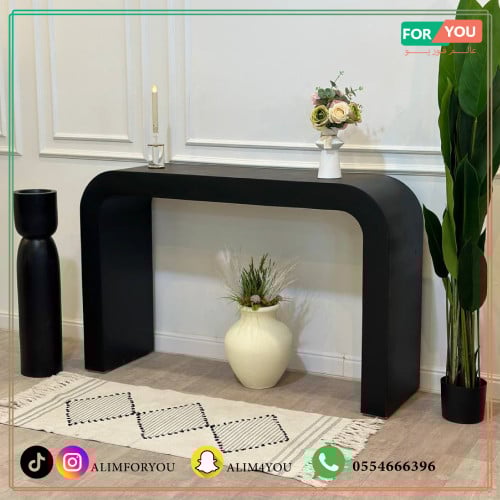 كونسول - مدخل خشبي بلون أسود