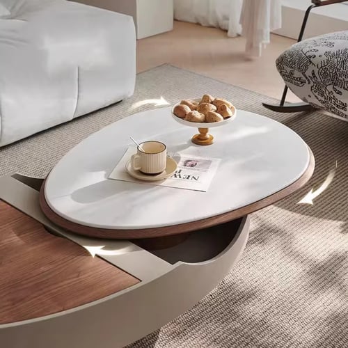 طاولة ضيافة خشب بني داكن بتصميم ابتكاري 120x80x35...