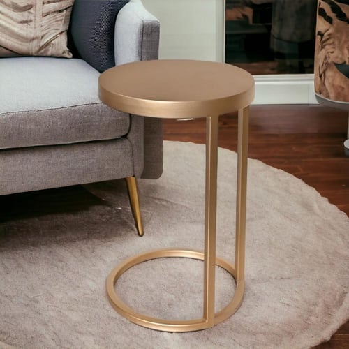 طاولة خدمة عصرية شكل دائري تدخل في الكنب لون أسود